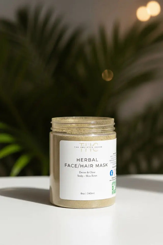 Herbal Face/Hair Mask: Ayurvedic Detox Mask for Face & Hair with Amla, Tulsi & Gotu Kola The Holistic Coven