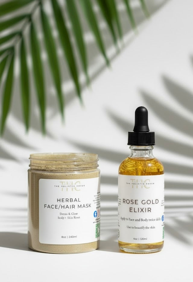 Herbal Face/Hair Mask: Ayurvedic Detox Mask for Face & Hair with Amla, Tulsi & Gotu Kola