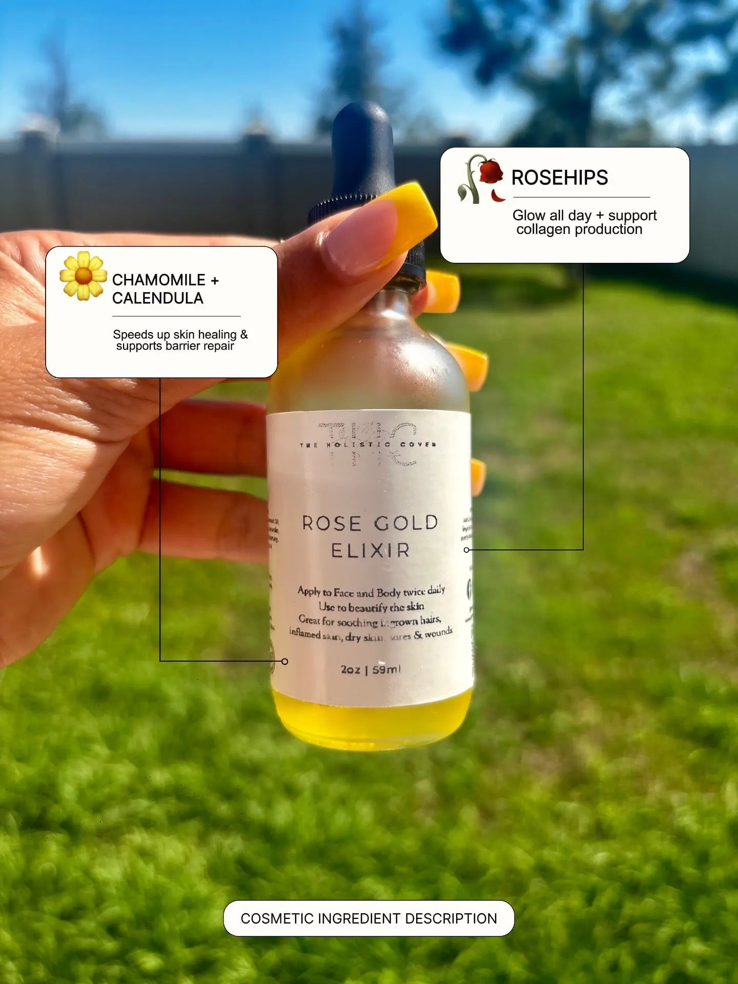 Rose Gold Elixir: Calming Skin Oil for Glow, Hydration & Redness Relief My Store