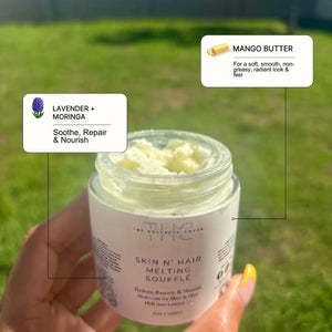 Skin n' Hair Melting Soufflé: Mango Butter & Oatmeal Cream for Dry Skin & Hair My Store