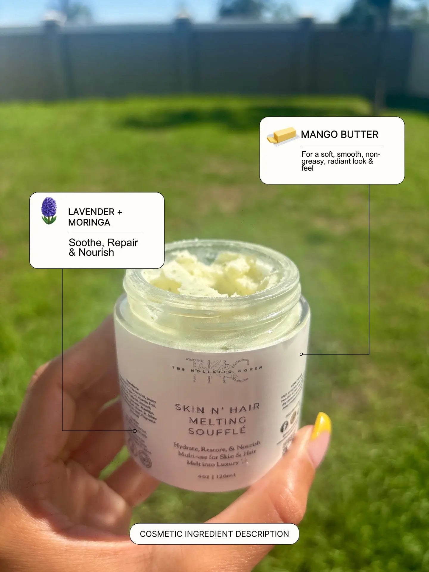 Skin n' Hair Melting Soufflé: Mango Butter & Oatmeal Cream for Dry Skin & Hair My Store