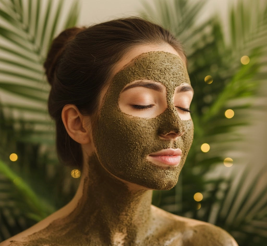 Herbal Face/Hair Mask: Ayurvedic Detox Mask for Face & Hair with Amla, Tulsi & Gotu Kola